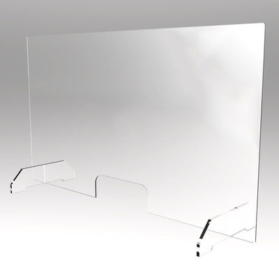 ποιότητας  Clear Acrylic Plexiglass Glass Shield Office Sneeze Guard 80cmx60cm εργοστάσιο